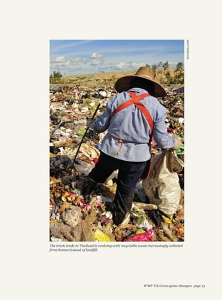 SHUTTERSTOCK
The trash trade in Thailand is evolving with recyclable waste increasingly collected
from homes instead of landfill.
WWF-UK Green game-changers page 23
 