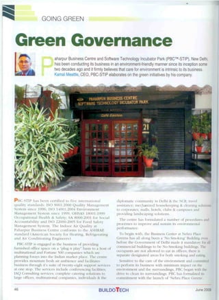 Green Governance,Article In Buildotech June 2009