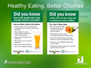 Healthy Eating, Better Choices 