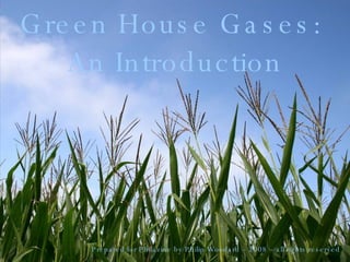 Green House Gases:  An Introduction Prepared for Philazine by Philip Woodard – 2008 – all rights reserved   © 
