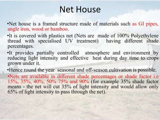 Greenhouse types & its components