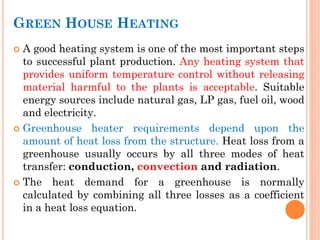 Green house heating | PPT
