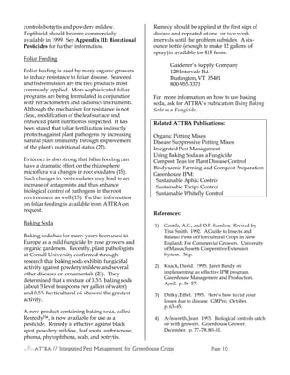 Integrated Pest Management for Greenhouse Crops | PDF