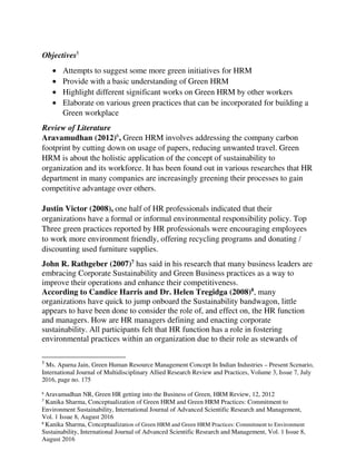 Green hrm practices in india | PDF