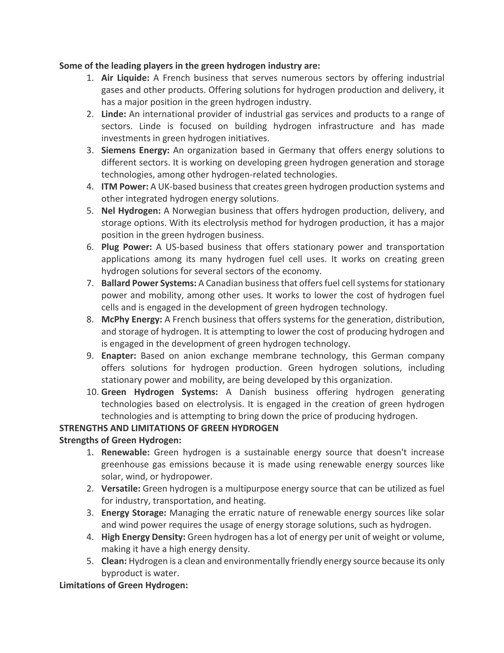 Green Hydrogen Economy Pdf