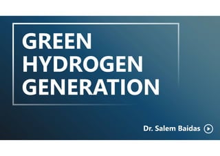 Green Hydrogen Generation | PDF