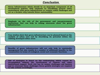 Presentation on Green infrastructure for Urban Areas | PPTX