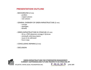 Green Infrastructure Statement.pdf Green Infrastructure for Stormwater Management | PDF