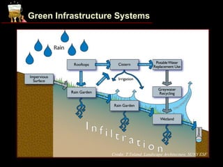 Green Infrastructure Systems




                   Credit: T.Toland, Landscape Architecture, SUNY ESF
 