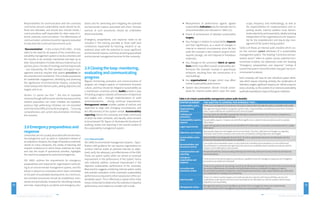 Measurement of performance against agreed 
sustainability indicators (see for example the list 
of recommended core indicators in Table 3.2); 
Extent of achievement of detailed sustainability 
targets; 
Any changes in relation to sustainability impacts 
and their significance, as a result of changes in 
internal or external circumstances since the last 
audit (for example a new research project which 
requires storage, use and disposal of hazardous 
materials); 
Any changes to the university’s fabric or opera-tions 
which may affect overall sustainability per-formance 
(for example increase in greenhouse 
emissions resulting from the construction of a 
new building). 
Any organisational changes which may affect 
overall sustainability performance. 
System documentation should include proce-dures 
for internal audits which cover the audit 
scope, frequency and methodology, as well as 
the responsibilities for implementation and re-porting 
results. Internal auditors must demon-strate 
objectivity and impartiality, ideally by being 
independent of the organisational unit responsi-ble 
for the establishment and day-to-day man-agement 
of the system being audited. 
Table 3.14 Shows an internal audit checklist which cov-ers 
the common system attributes of a sustainability 
management system. The heading “Corrective and pre-ventive 
action” refers to system issues; potential envi-ronmental 
incidents are addressed under the heading 
“Emergency preparedness and response” (noting of 
course that system nonconformities may give rise to en-vironmental 
incidents). 
Each university will have its own individual system attrib-utes 
which require checking; similarly, the combination of 
indicators, targets, significant impacts, etc. will be unique to 
every university, so the content of an internal sustainability 
audit will invariably be unique to the given institution. 
Table 3.14: A basic sustainability management system audit checklist. 
SYSTEM ELEMENT THE AUDITOR IS LOOKING FOR EVIDENCE THAT… 
Sustainability policy There is top management commitment; the policy is distributed internally; the policy is available to the public 
Organisational 
Management responsibility is assigned; specific roles / responsibilities are defined at each level / function; 
structure 
roles / responsibilities are understood and communicated 
Training and 
awareness 
Training needs are identified; appropriate training is conducted at each level / function; competence is 
determined; training records are kept 
Sustainability aspects / 
impacts 
Sustainability aspects / impacts are identified; significance is determined; procedures exist to update 
information 
Legal requirements Legal and regulatory requirements are identified; this information is accessible; procedures exist to update 
information 
Objectives and targets Appropriate objectives and targets are set at each level / function; objectives and targets are regularly 
reviewed; views of the university community are considered in setting objectives and targets 
Sustainability action 
plans 
Responsibilities are designated at each level / function; appropriate resources are allocated and time 
frames are set; plans are reviewed and updated 
Documentation and 
document control 
Core system documentation exists, is up to date and controlled; documentation is cross-referenced; 
documentation is reviewed and approved; documents are available where needed; procedures exist for 
creation and modification of documents 
Communication and 
reporting 
Procedures exist for communicating internally and externally; there are records of internal and external 
communications 
Emergency 
preparedness and 
response 
There are documented emergency procedures; capability exists for emergency response and mitigation; 
procedures are tested and reviewed 
Corrective and 
preventive action 
There are procedures for preventing, recording, handling and investigating nonconformities and preventing 
recurrence; effectiveness of corrective and preventative actions is reviewed; changes are made to 
documented procedures arising from corrective/preventive actions; roles, responsibilities and authorities 
are established for handling nonconformities 
Internal audit 
There is an internal audit program and audit procedures; internal audit responsibilities are set and 
understood; audit reports exist and recommendations are followed up; internal auditors demonstrate 
objectivity and impartiality 
STRATEGIES FOR INITIATING TRANSFORMATION GREENING UNIVERSITIES TOOLKIT 
49 
Responsibilities for communication with the university 
community around sustainability issues should be de-fined 
and allocated, and should also include media / 
communications staff responsible for other areas of in-ternal 
university communications. The effectiveness of 
communication activities should be regularly evaluated 
to help drive the continual improvement cycle. 
“Documentation” – in the context of ISO 14001 – simply 
refers to the need for all aspects of the university’s sus-tainability 
management system to be documented, and 
the records to be centrally maintained and kept up to 
date. Documentation includes obvious material such as 
policies, plans, minutes of meetings and training records 
– but importantly, the EMS standard (and good man-agement 
practice) requires that system procedures be 
documented and maintained. This includes procedures 
for stakeholder engagement, identifying and assessing 
the significance of environmental impacts, conducting 
initial reviews and internal audits, setting objectives and 
targets, and so on. 
Section 1.5 points out that “…the loss of corporate 
memory through staff turnover and the transience of the 
student population can mean mistakes are repeated, 
previous high performing initiatives are not emulated 
and it becomes difficult to build on progress…” Ensuring 
comprehensive and current documentation minimises 
this scenario. 
3.8 Emergency preparedness and 
response 
Universities are not usually associated with environmen-tal 
emergencies such as spills or inadvertent release of 
air pollutants. However, the range of hazardous materials 
stored on many campuses, the variety of teaching and 
research endeavours in which these materials are used, 
and also the scope of operational activities, highlights 
the need to be prepared for potential emergencies. 
ISO 14001 outlines the requirements for emergency 
preparedness and response for organisations subscrib-ing 
to an environmental management system, and this 
advice is relevant to universities which have committed 
to the path of sustainable development. As a minimum, 
documented procedures should be established, main-tained 
and periodically reviewed for identifying hazards 
and risks, responding to accidents and emergency situ-ations 
and for preventing and mitigating the potential 
environmental impacts associated with them. Periodic 
exercise of such procedures should be undertaken 
where practicable. 
Emergency preparedness and response needs to be 
included in the training provided to those staff (and 
contractors) responsible for teaching, research or op-erational 
areas with the potential to cause significant 
environmental impacts, and those providing specialised 
environmental management services for the university. 
3.9 Closing the loop: monitoring, 
evaluating and communicating 
progress 
Regular monitoring, evaluation and communication of 
progress are integral aspects of mainstream business 
culture, and thus should be integral to sustainability as 
a mainstream university activity. Audits provide a way 
of tracking progress towards achievement of objectives 
and targets and – through implementation of audit 
recommendations – driving continual improvement. 
Management review enables update of policies and 
objectives to align with changing circumstances, and 
the effectiveness of the system overall. Sustainability 
reporting informs the university and wider community 
of what has been achieved, and equally, what remains 
to be achieved [79]. Figure 3.2 illustrates the functions of 
auditing, review and reporting in the overall context of 
the sustainability management system. 
3.9.1 Internal audit 
ISO 14001 Environmental management systems – Speci-fication 
with guidance for use requires organisations to 
conduct internal audits at planned intervals to objec-tively 
verify the adequacy and effectiveness of the EMS. 
These are system audits which are aimed at continual 
improvement in the performance of the system, hence 
only indirectly address continual improvement in the 
objective sustainability performance of the university. 
Best practice suggests combining internal system audits 
with periodic evaluation of the university’s sustainability 
performance as required to inform production of the sus-tainability 
report. This is effectively a repeat of the initial 
review conducted to determine the institution’s baseline 
performance, and matters to consider will include: 50 
Management review Management review is occurring; follow-up actions from management review are implemented; 
recommendations from management reviews are incorporated into the system 
 
