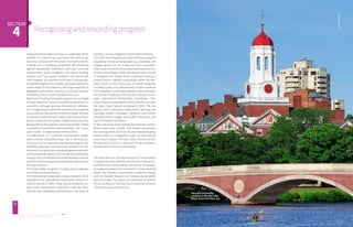 67 
Recognising and rewarding progress SECTION 4 
RECOGNISING AND REWARDING PROGRESS GREENING UNIVERSITIES TOOLKIT 
55 
Having achieved initial successes in sustainable devel-opment 
it is natural that universities will want to see 
how they compare with their peers, from both a bench-marking 
and a marketing perspective. Benchmarking 
against comparable institutions promotes continual 
improvement; public recognition can attract funding, 
students and high quality academic and operational 
staff. However, the operative word here is comparable. 
As noted throughout this Toolkit, universities operate in 
a wide range of circumstances, with huge disparities in 
geography and climate, resources, curriculum, student 
and staff numbers, research profiles and so on. 
Most benchmarking and award programs are managed 
through individual national university sustainability as-sociations, 
although growing international collabora-tion 
is beginning to extend the scope of such programs 
across national boundaries. At present though, the pool 
of potential award winners is fairly restricted by the se-lection 
criteria for the awards. Establishment of a truly 
global scheme presupposes a level playing field. Clearly 
conventional quantitative benchmarking – the “score-card” 
model – is inappropriate in this context. 
The alternative is a “continual improvement” model, 
which rewards universities based not on absolute per-formance 
but on measured improvement against self-identified 
objectives, incorporating evaluation of crea-tivity 
and innovation and normalised against economic, 
social and climatic factors. This model will need further 
research and considerable discussion between national 
and international university sustainability organisations 
to bring to fruition. 
The most widely recognised existing award programs 
are briefly summarised below. 
The International Sustainable Campus Network (ISCN) 
established the International Sustainable Campus Ex-cellence 
Awards in 2009. These awards recognise pro-jects 
which demonstrate leadership, creativity, effec-tiveness 
and outstanding performance in the areas of 
Building, Campus, Integration and Student Initiatives. 
The Green Gown Awards now in their 9th year, recognise 
exceptional initiatives being taken by universities and 
colleges across the UK to become more sustainable. 
Now run by the UK’s Environmental Association for Uni-versities 
and Colleges (EAUC), the Awards were created 
to recognise and reward those institutions making a 
positive impact towards sustainability within the edu-cation 
sector. In 2012 there were 13 Award categories, 
including continuous improvement, student initiatives 
and campaigns, social responsibility, carbon reduction 
and courses. Building on this success and keen to em-brace 
international collaboration, Australasian Cam-puses 
Towards Sustainability (ACTS) formally launched 
the Green Gown Awards Australasia in 2010. The cat-egories 
cover continuous improvement, learning and 
teaching, student campaigns, Technical and Further 
Education (TAFE) colleges and smaller institutions, and 
the ACTS Award of Excellence. 
In 2012 the Green Gown Awards launched the Interna-tional 
Green Gown Awards. This initially incorporates 
the winning entries from the UK and Australasia going 
head to head on 3 categories to gain an International 
Green Gown Awards. The Green Gown Awards will also 
be delivered in France in 2014 and will be included in 
the International Green Gown Awards. 
The Association for the Advancement of Sustainability 
in Higher Education (AASHE) presents two Campus Sus-tainability 
Case Study Awards, one Faculty Sustainabil-ity 
Leadership Award, one Innovation in Green Building 
Award, one Student Sustainability Leadership Award, 
and one Student Research on Campus Sustainability 
Award annually. The awards are presented at AASHE’s 
annual conference. The Association comprises member 
institutions across 18 countries. 
© SHUTTERSTOCK 
Harvard University 
campus in Boston with 
trees, boat and blue sky. 
 