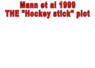 Mann et al 1999 THE &quot;Hockey stick&quot; plot 