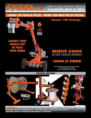 ITOOL RT01 ROPE TENDER AXLE-LESS | Loeb Electric