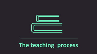 The teaching process
 