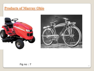 Products of Murray Ohio

Fig no : 7

16

 