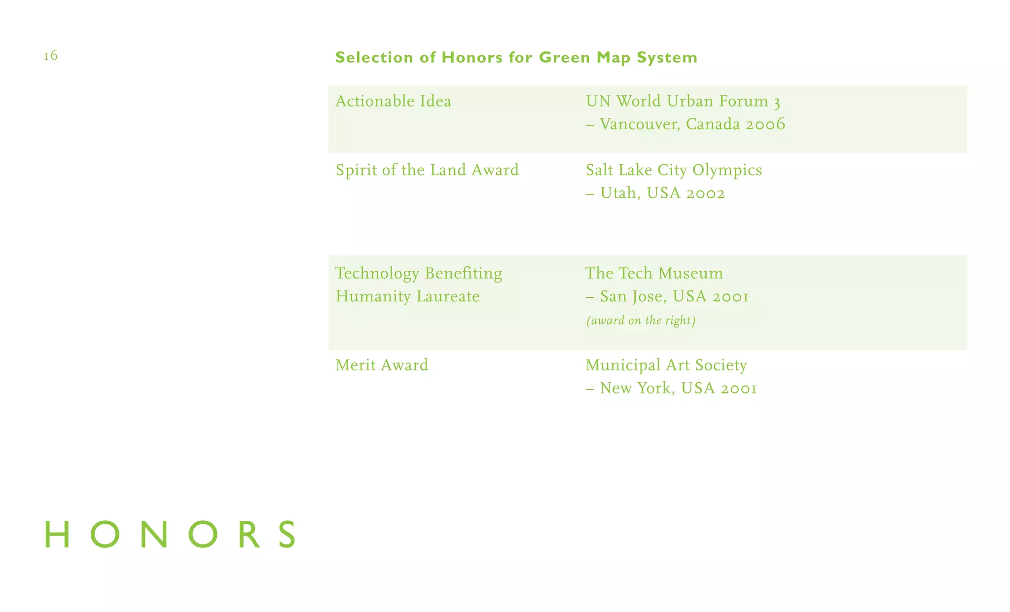 Green Map System Brochure