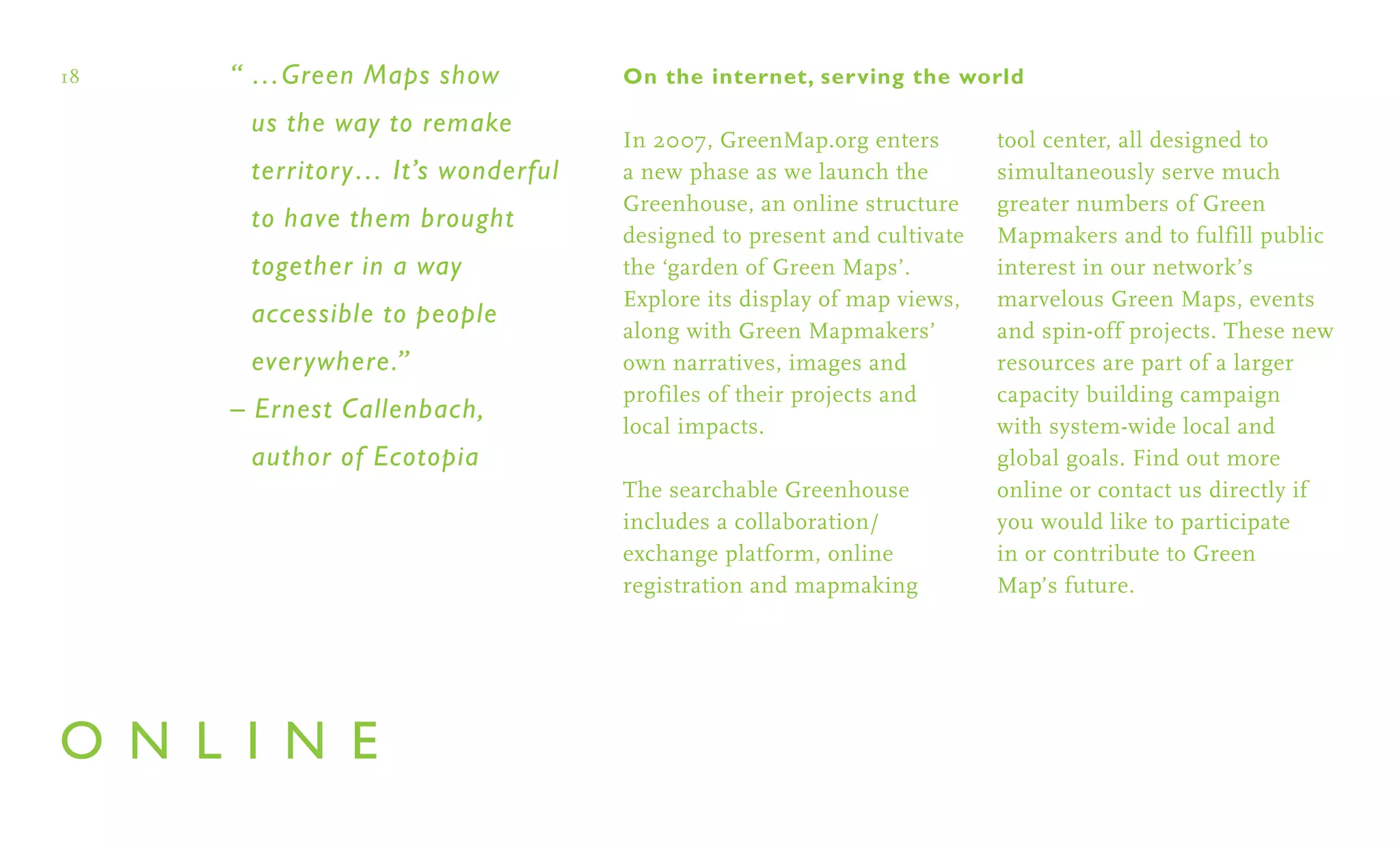Green Map System Brochure