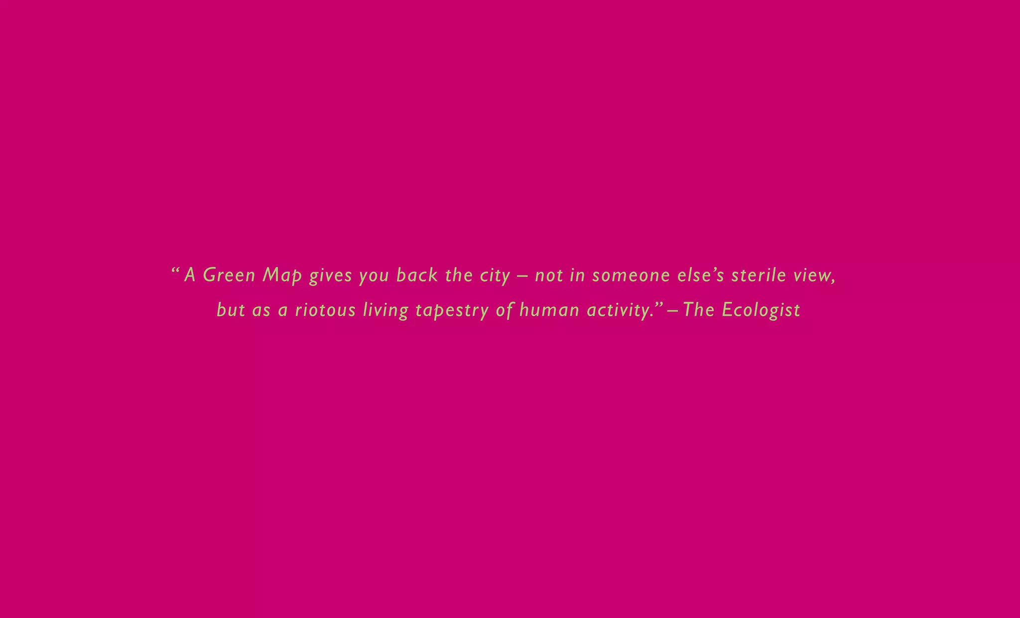 Green Map System Brochure