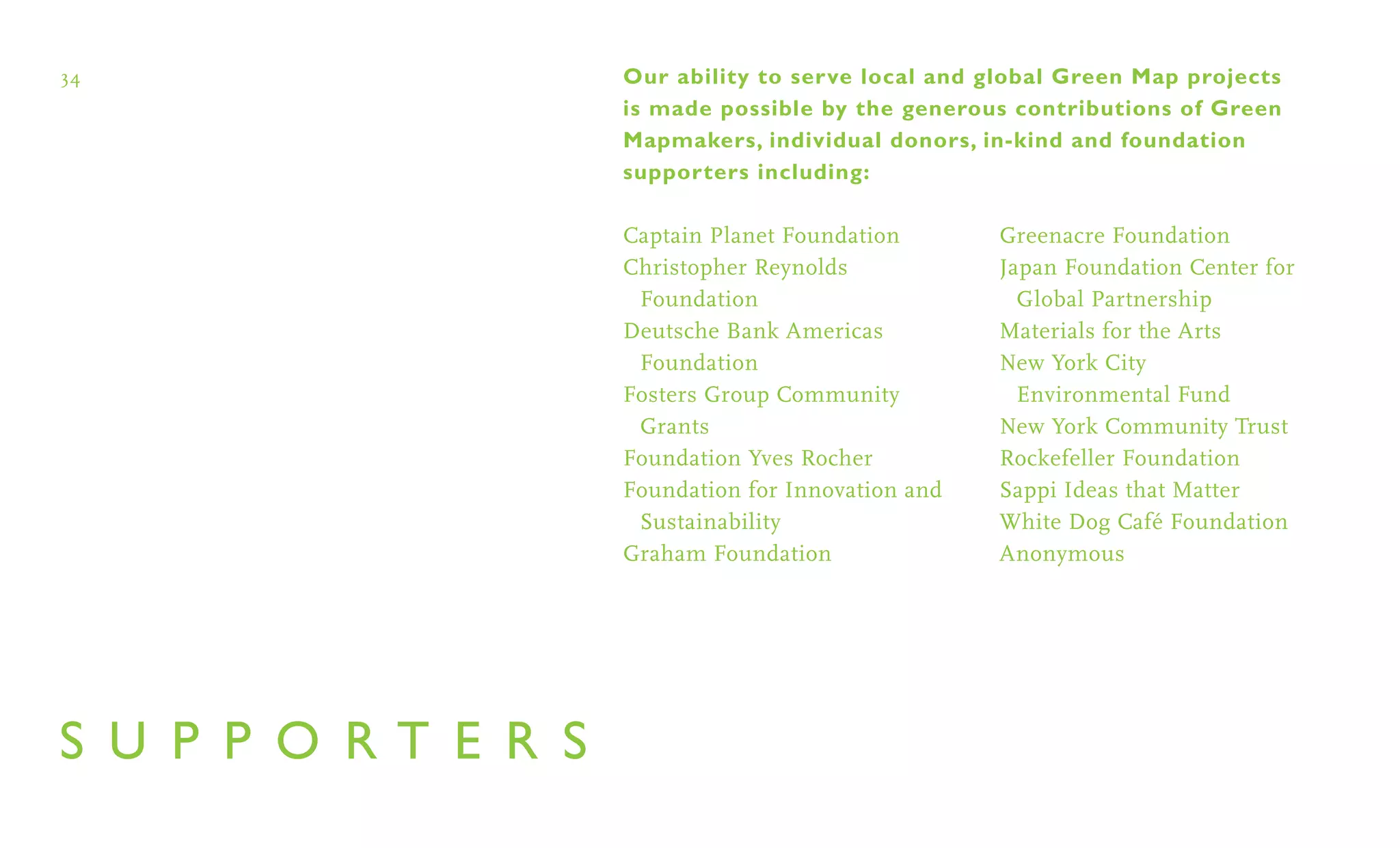 Green Map System Brochure