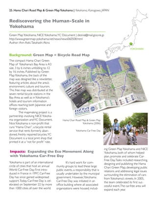25. Hama Chari Road Map & Green Map Yokohama | Yokohama, Kanagawa, JAPAN


Rediscovering the Human-Scale in
Yokohama
Green...