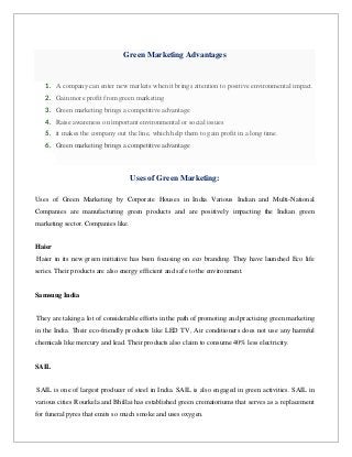 GREEN MARKETING PROJECT TOPICS PDF visual data 5