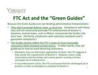 Green Guide Green Marketing And The FTC\'s Green Guides | PDF