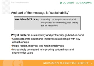 Green Marketing Presentation to Tufts University