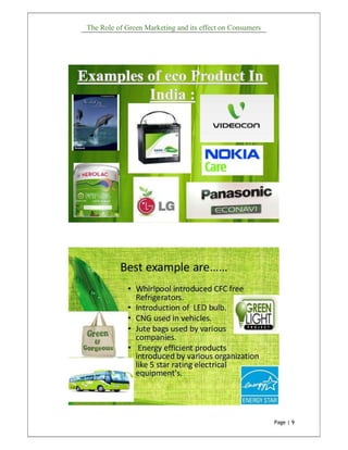 The Role of Green Marketing and its effect on Consumers | PDF