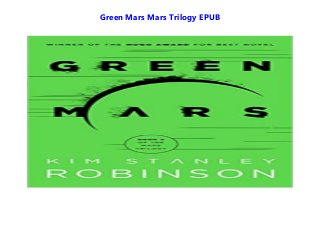 Green Mars Mars Trilogy EPUB
 