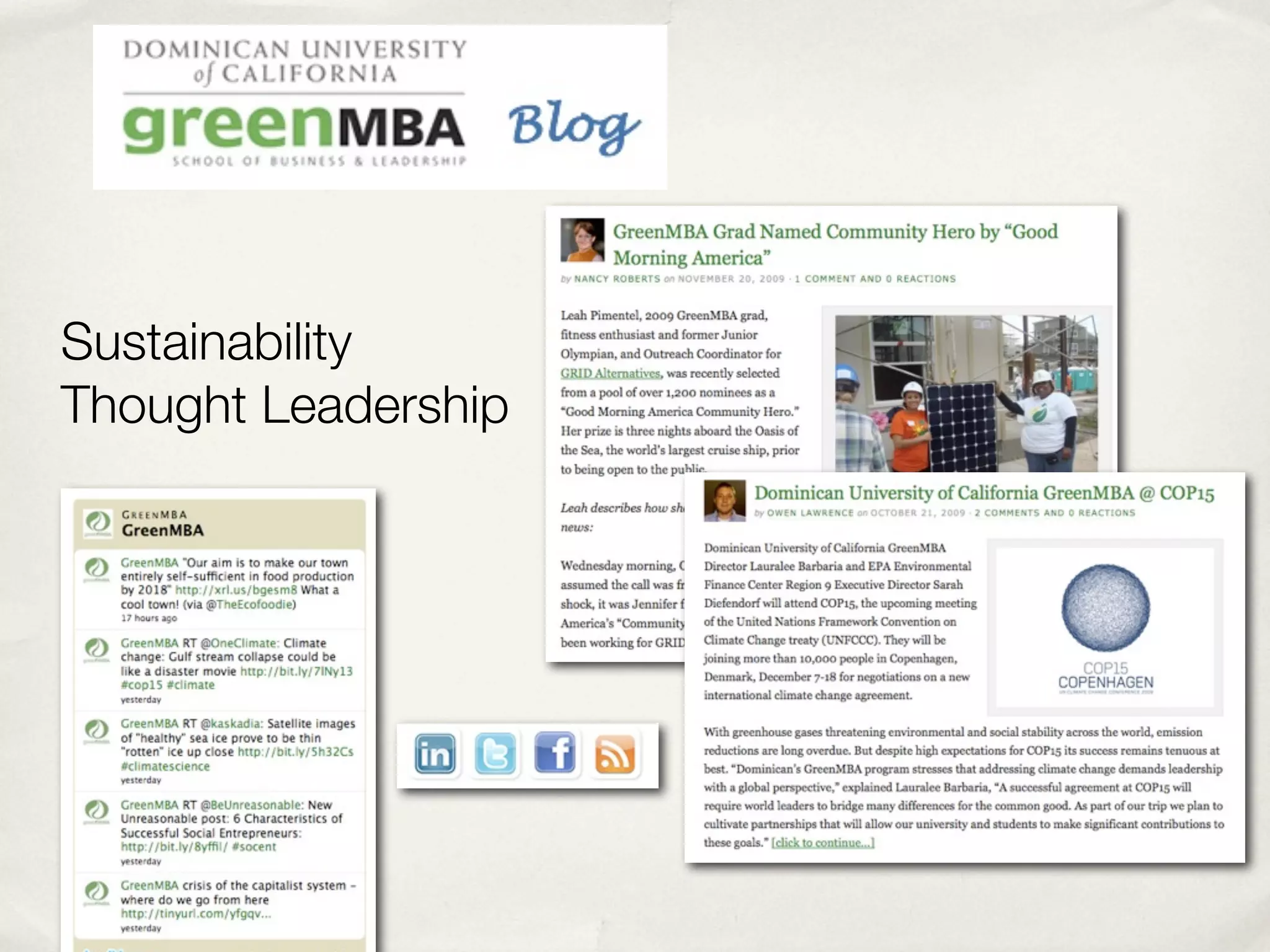 Sustainability
Thought Leadership
 