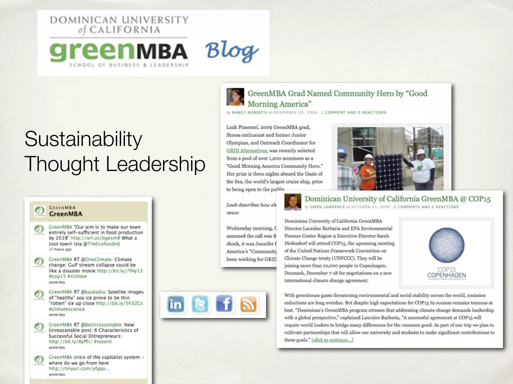Sustainability
Thought Leadership
 