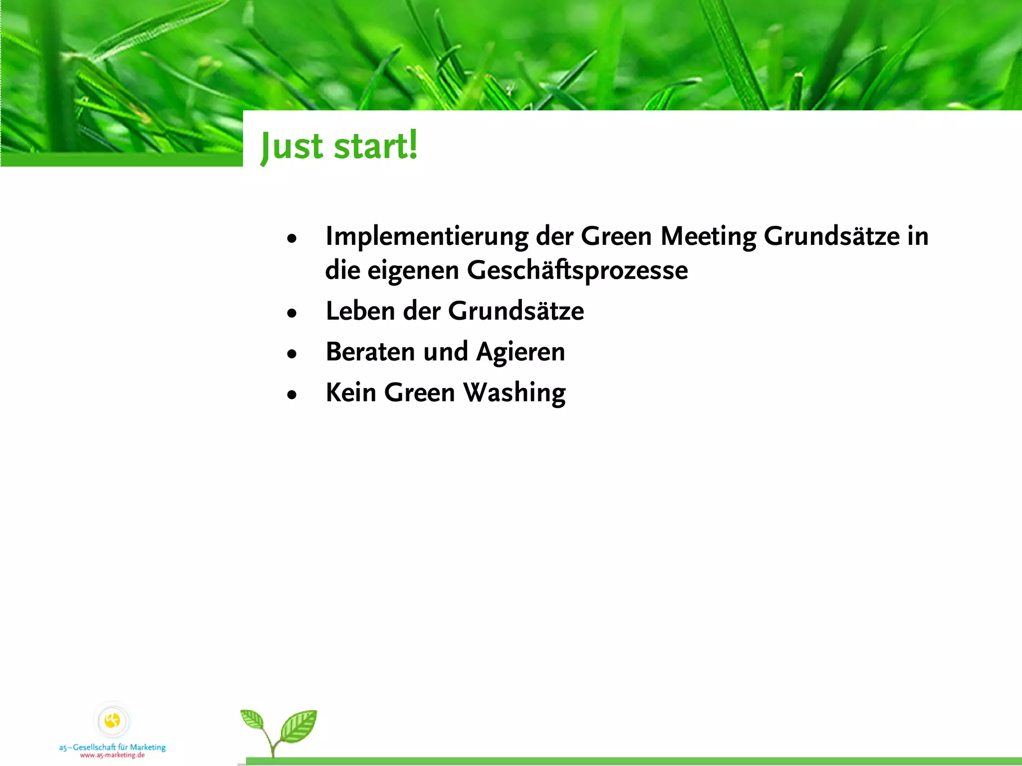 Green Meetings - How?