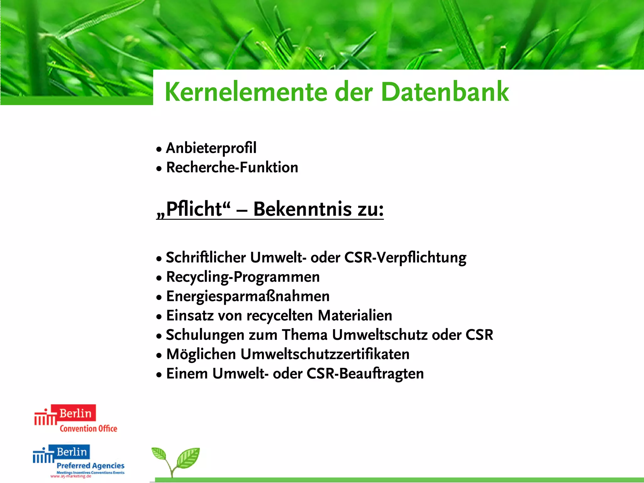 Green Meetings - How?