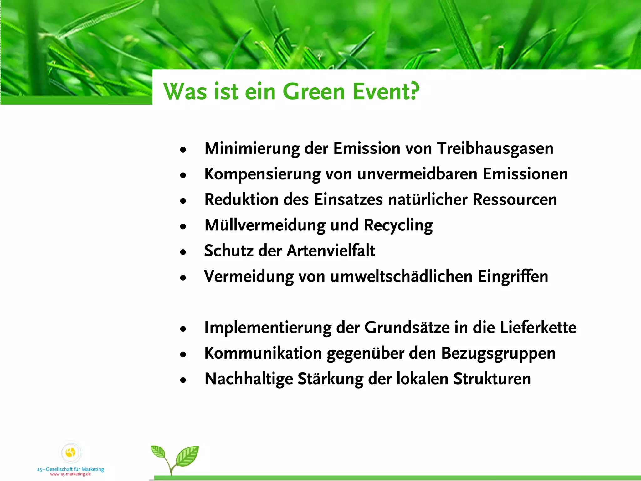 Green Meetings - How?