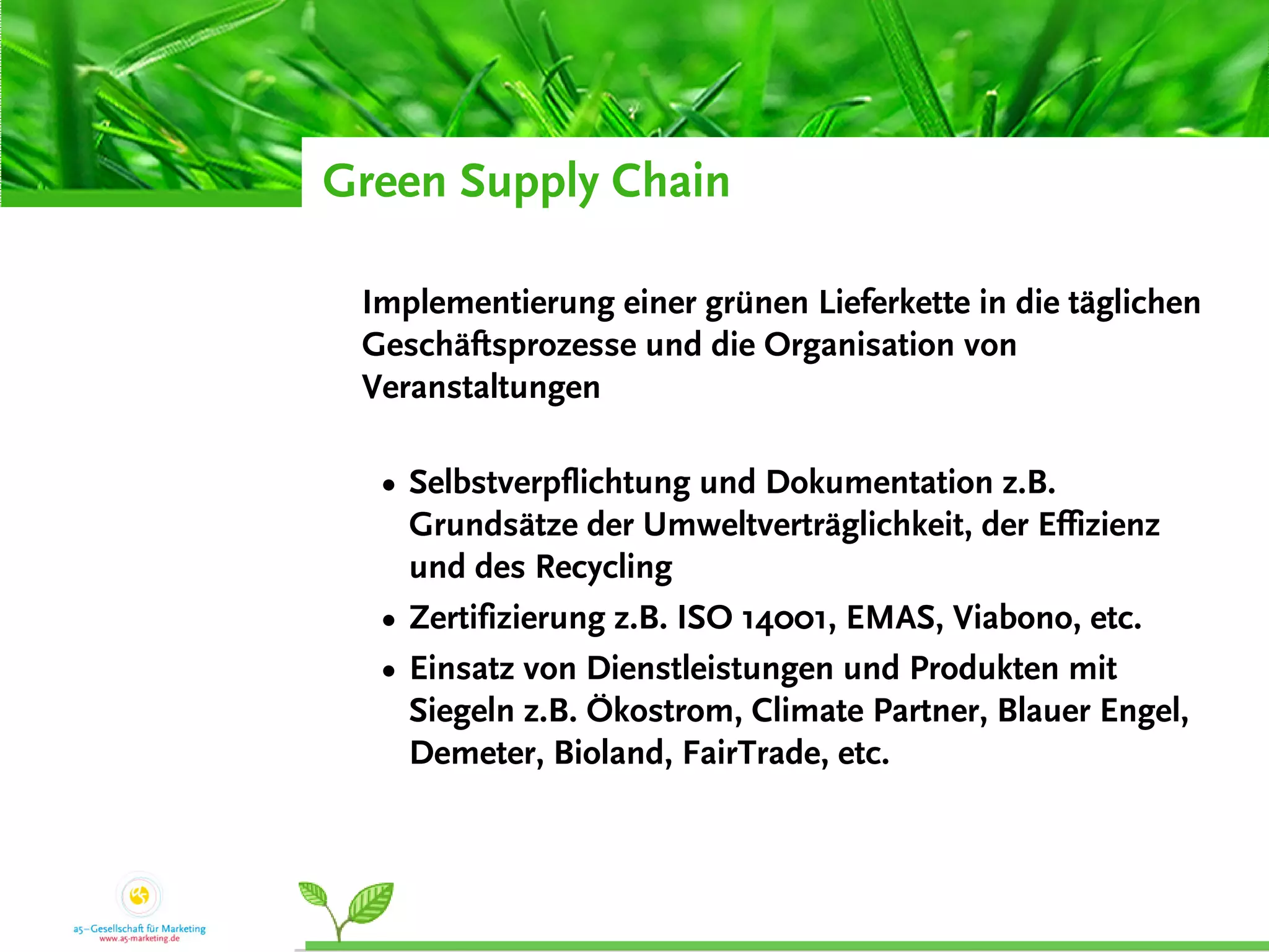 Green Meetings - How?