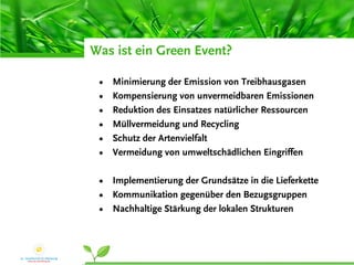 Green Meetings - How?