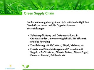 Green Meetings - How?