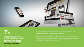 11WEB AND MOBILE SOLUTIONS
MARKETING EMAIL
DESIGN
If you want to boost your sales, open rates, and click-through rates, get on
board with Atomic marketing email.
Our experience across many industries helps us design and develop the
right email for you and your clients.
 