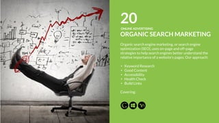 23.2
ONLINE ADVERTISING
SOCIAL MEDIA CAMPAIGNS
TWITTER
Twitter ads refer to the paid boosts that brands on
Twitter can use to extend the reach of their tweets,
promote a chosen hashtag, or gain more followers.
Promoted Tweets let advertisers’ tweets reach more
people’s home feeds, and offer a healthy batch of
targeting options.
 