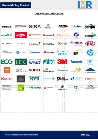 Green Mining Market
www.introspectivemarketresearch.com IMR 2023
OUR VALUED CUSTOMERS
 