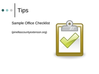 Tips Sample Office Checklist (pinellascountyextenson.org) 