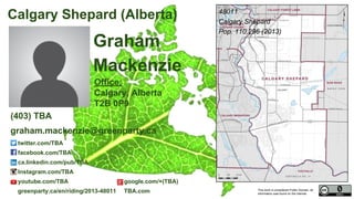This work is considered Public Domain, all
information was found on the internet.
Calgary Heritage (Alberta)
facebook.com/larry.heather.9
larryforcalgary.ca
48007
Calgary Heritage
Pop. 108,320 (2011)
Electors 79,349 (2015)
Larry R.
Heather
(Independent)
Confirmed Candidate
This work is considered Public Domain, all
information was found on the internet.
Image from Wikipedia
Image from Wikipedia
Map Image From Elections Canada elections.ca
 