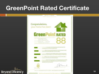 GreenPoint Rated Certificate 