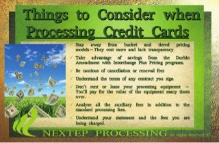 Things to think about if you process credit cards
