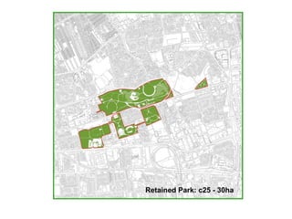 Retained Park: c25 - 30ha
 