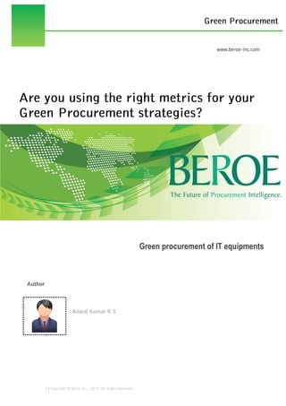 Green procurement of IT equipments
 