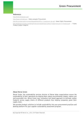 Green procurement for IT Devices