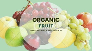 ORGANIC
FRUIT
WELCOME TO OUR PRESENTATION
 