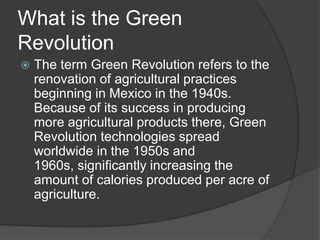 The Green revolution | PPTX