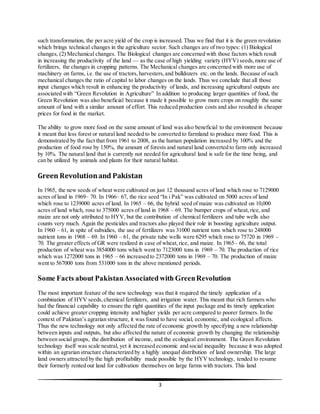Green revolution and Pakistan | DOCX